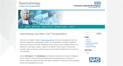 Desktop Screenshot of haematology-heartlands.nhs.uk